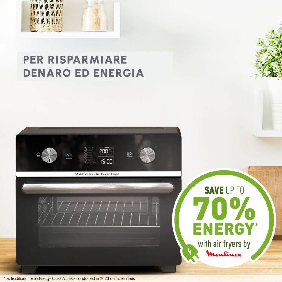 Easy Fry Air Fryer Oven, Friggitrici Ad Aria e Forno, Capacità 20L, 10 Funzioni di Cottura, Digitale