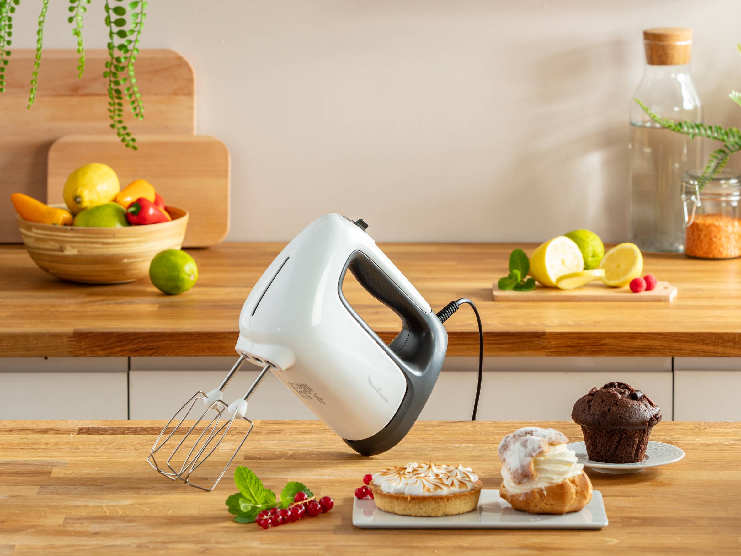 Moulinex Prep Line Sbattitore 450W - Fruste E Ganci Per Impastare, 5 Velocità + Turbo - Foto 3