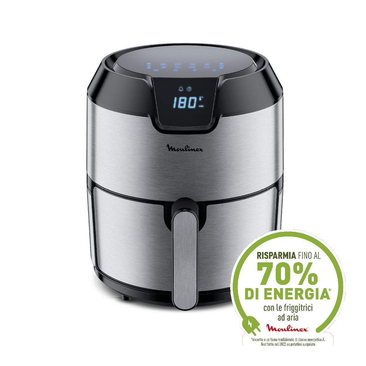 Tefal Easy Fry Mega Friggitrice Ad Aria 7,5L | 8 Programmi | Fino A 8 Persone | Nero EY8558E0