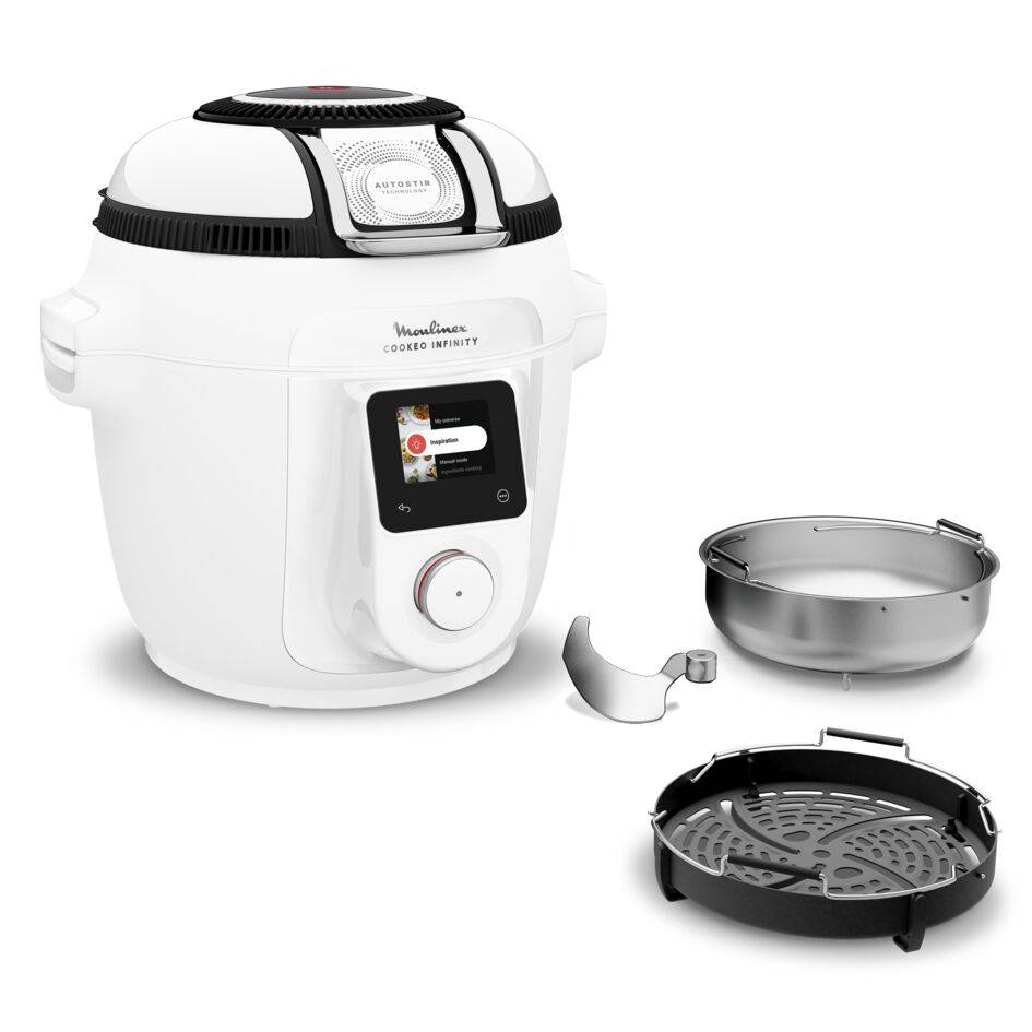 Cookeo Infinity, Multicooker, Friggitrice ad Aria + Cottura a Pressione, 20 Programmi
