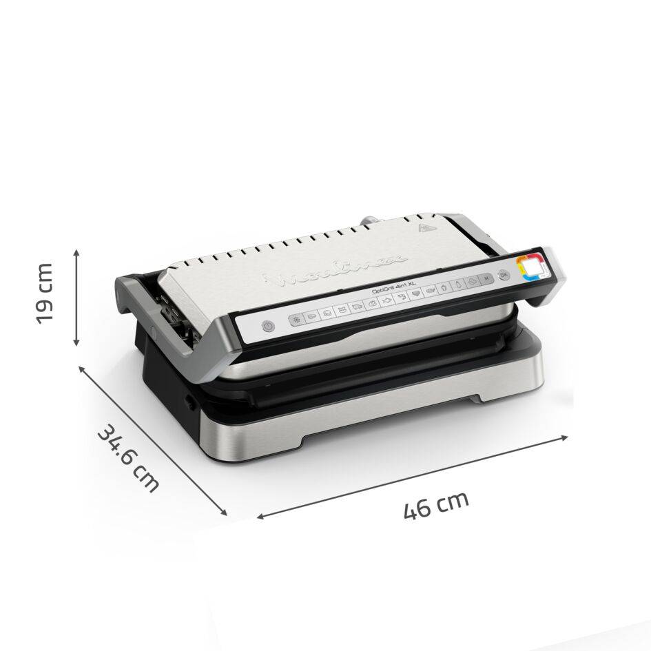 OptiGrill 4in1 XL, Griglia a Contatto Intelligente, Risultati Perfetti, Nessun Monitoraggio, 12 Programmi Automatici, 4 Funzioni di Cottura