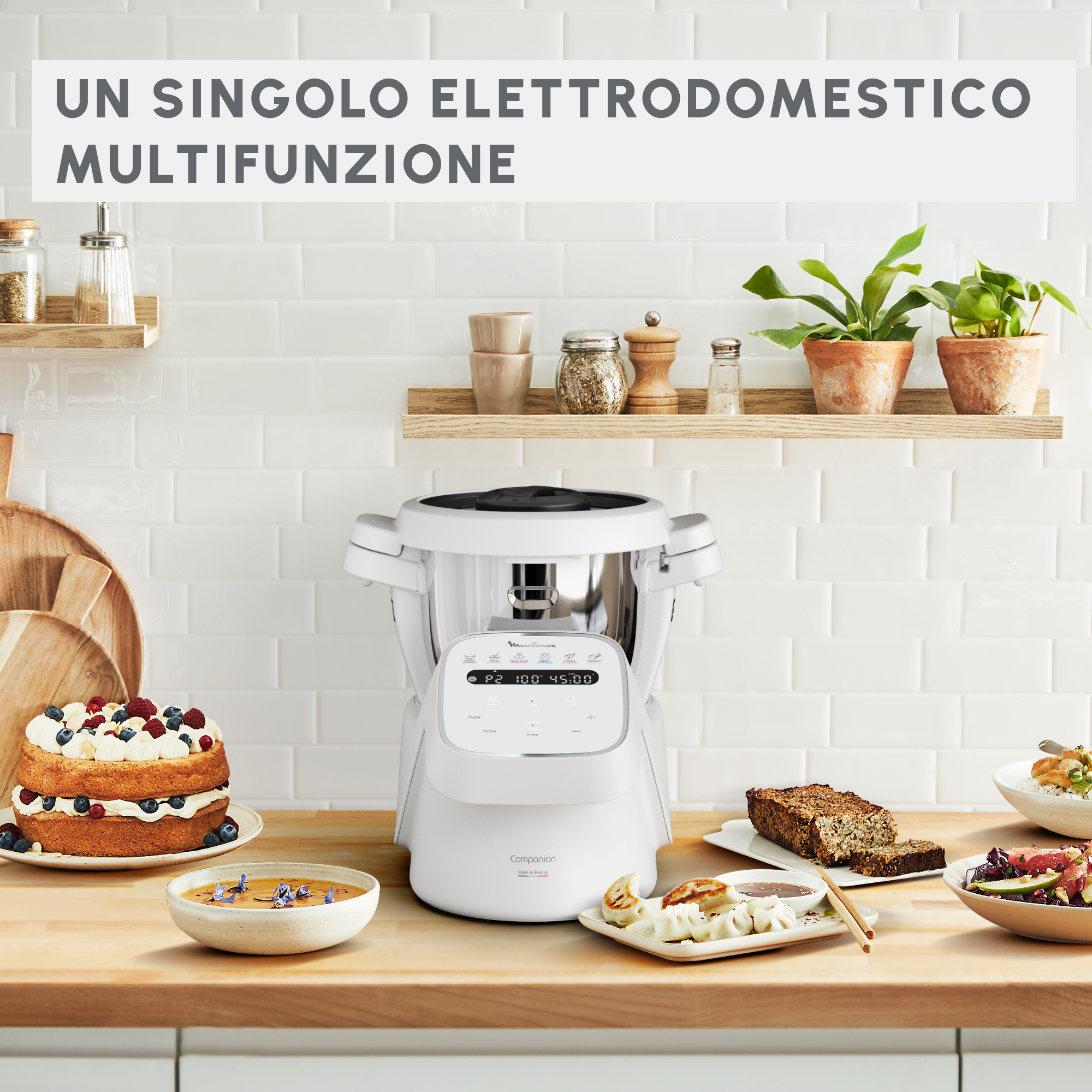Robot da cucina multifunzione Companion, Funzione Cottura, Capacità 3L