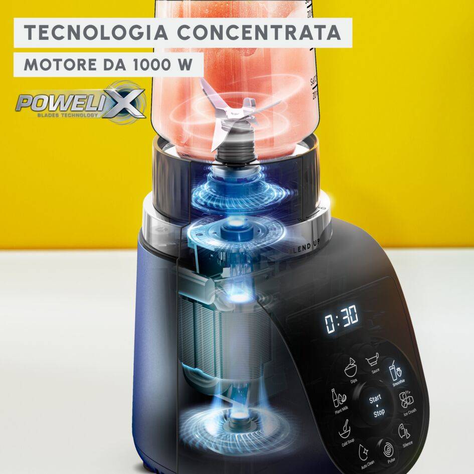 Frullatore Blend Up con 2 bottiglie da viaggio