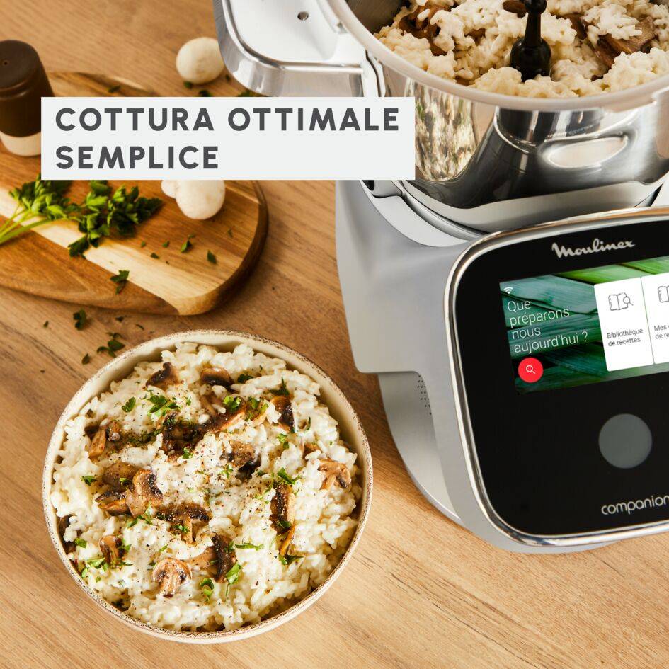 Robot da cucina multifunzione i-Companion Touch Pro (Silver), Funzione Cottura, Capacità 3L, Schermo Touch, Bilancia Integrata