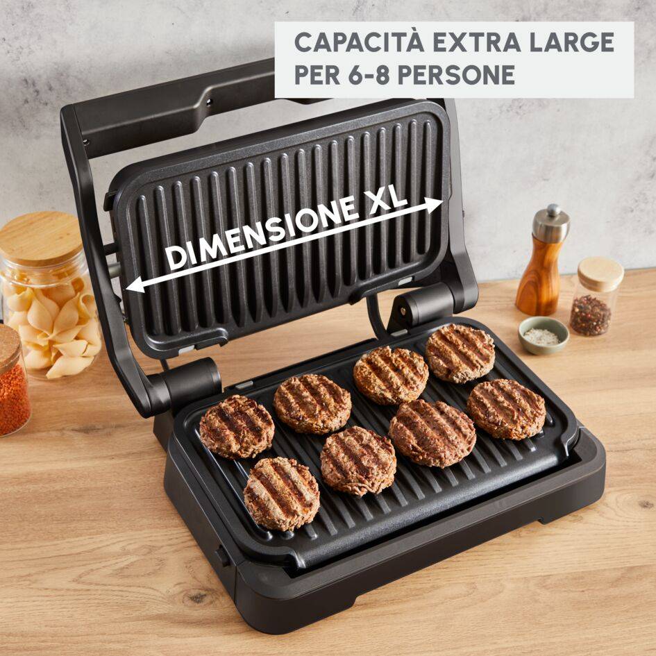 OptiGrill 4in1 XL, Griglia a Contatto Intelligente, Risultati Perfetti, Nessun Monitoraggio, 12 Programmi Automatici, 4 Funzioni di Cottura