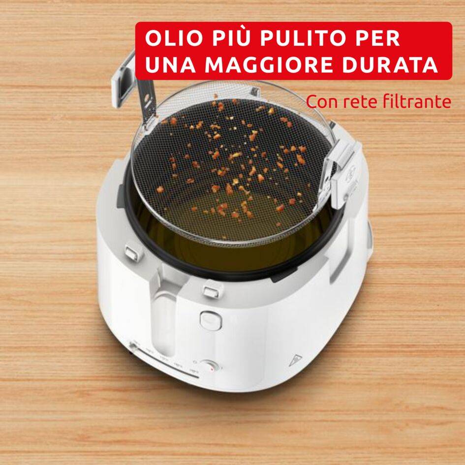 Filtra Vision, Friggitrice ad Olio, Finestra Extra-Large per una Migliore Visibilità