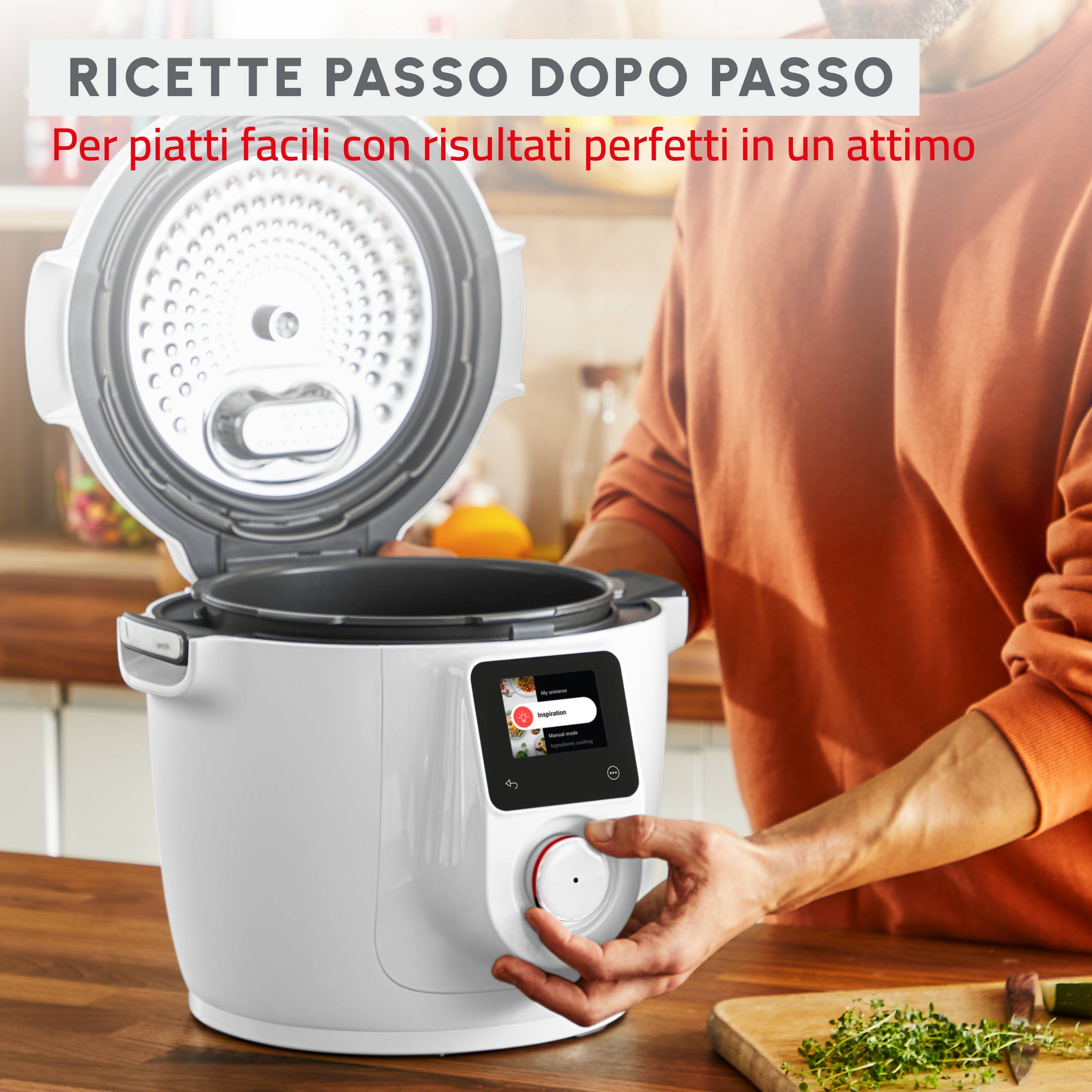 Cookeo Wi-Fi 9in1,  Multicooker a Pressione, Capacità 6L, 9 Modalità di Cottura, Cottura Veloce