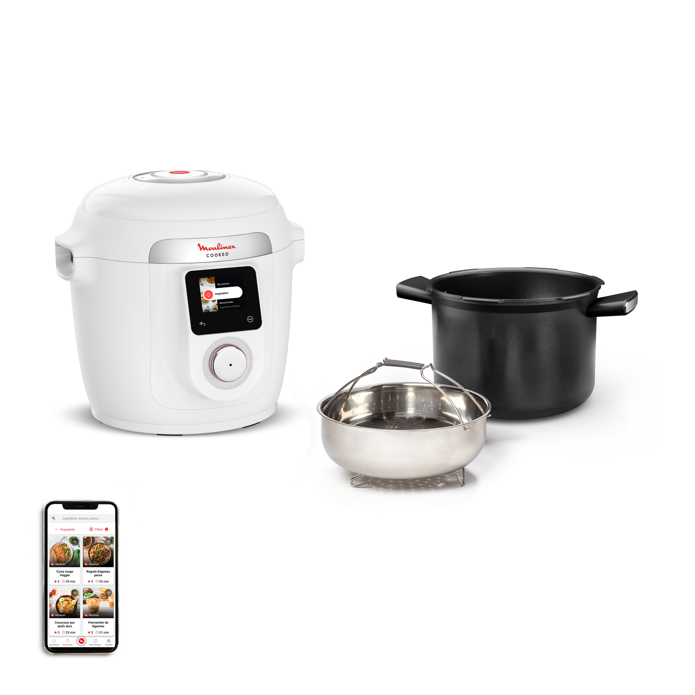 Cookeo Wi-Fi 9in1,  Multicooker a Pressione, Capacità 6L, 9 Modalità di Cottura, Cottura Veloce