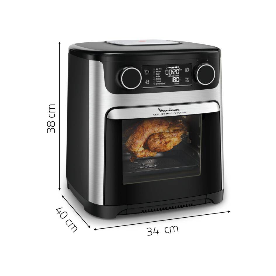  Easy Fry Multifunction, Forno Friggitrice ad Aria 15L, 9 Funzioni di Cottura, Doppia Resistenza, 3 Livelli di Cottura