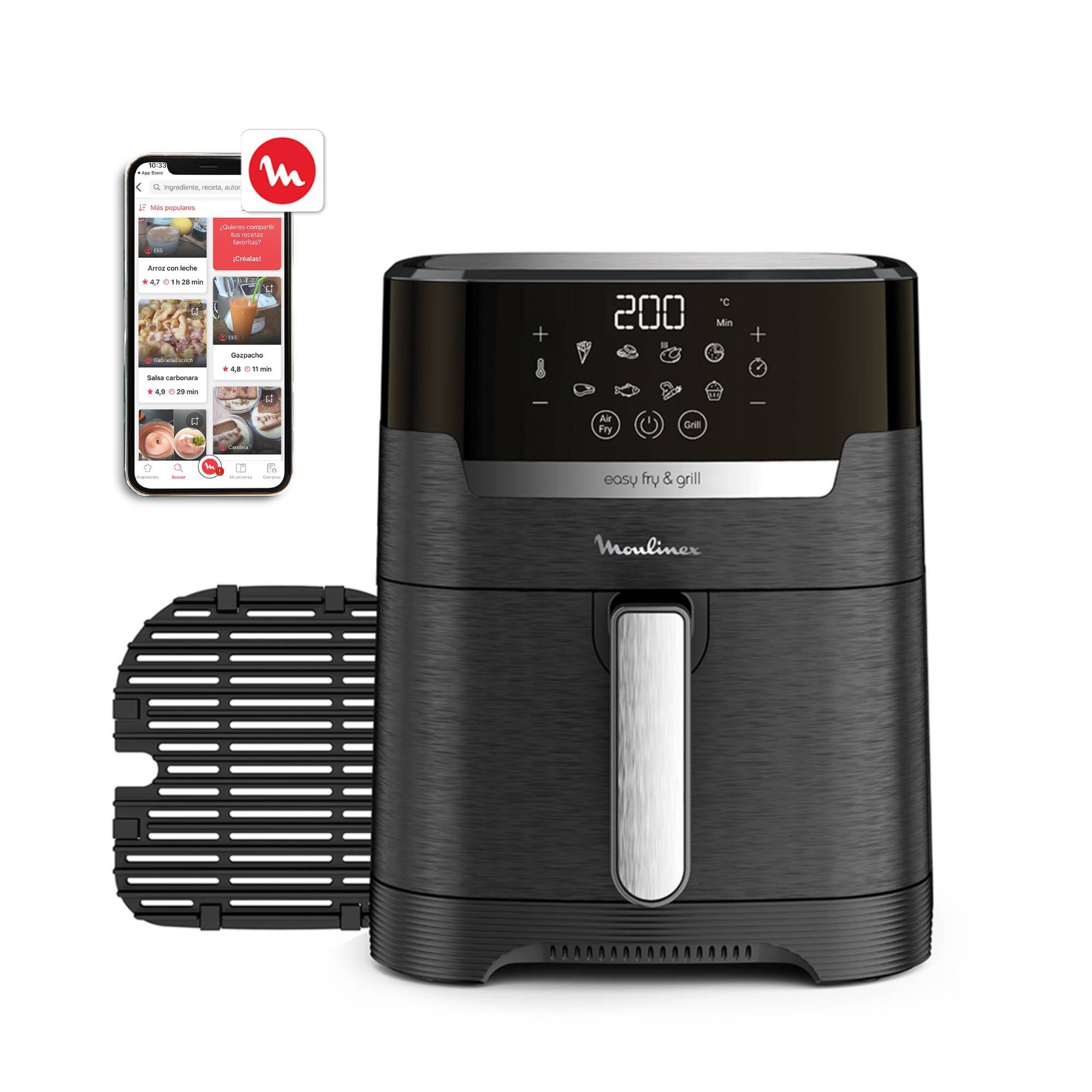 Friggitrice ad aria Easy Fry & Grill Digitale Black 4,2L