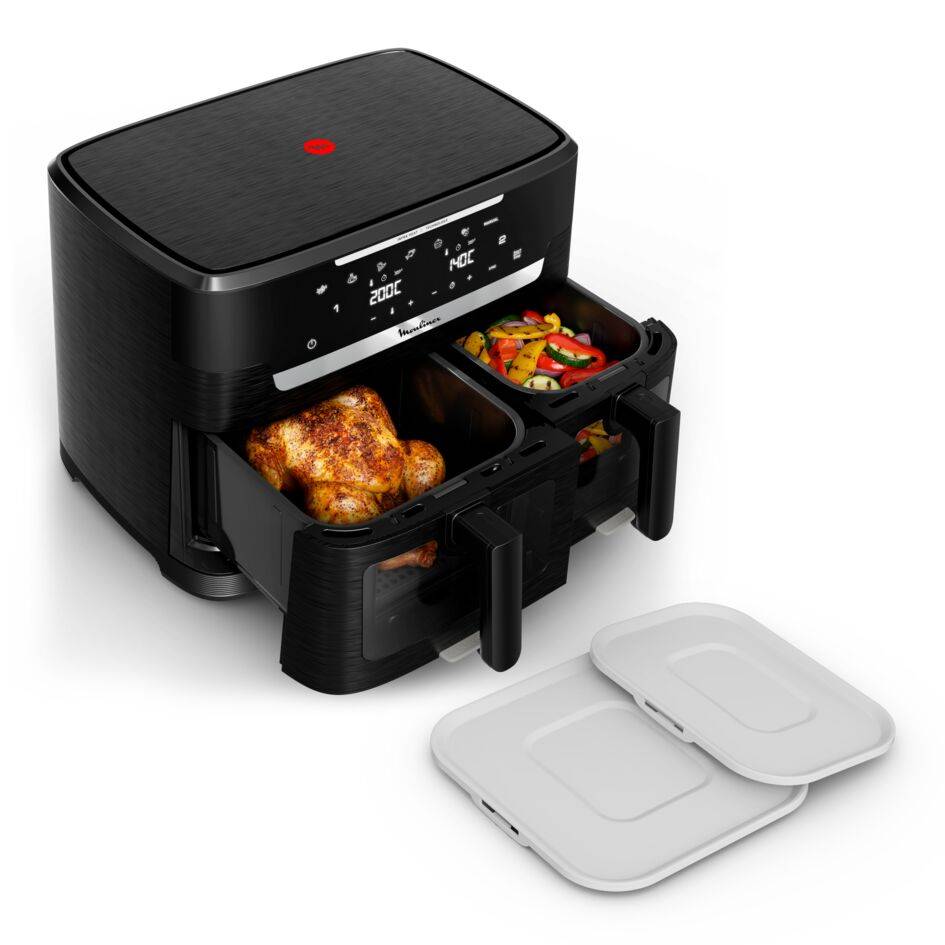 Ever Fry XXL Dual, Friggitrice ad aria doppia, Cottura Sincronizzata, Capacità 11 L