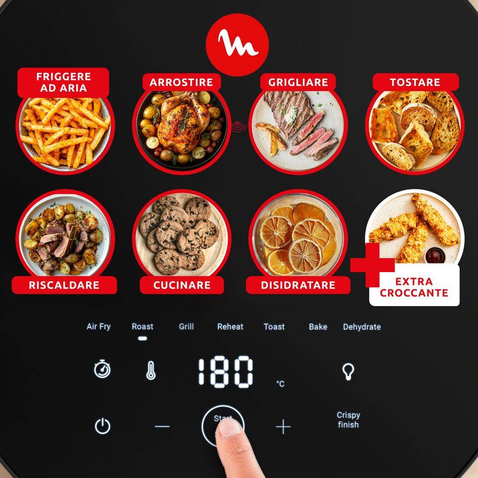 Easy Fry Infrared, Friggitrice ad Aria, Risultati Croccanti, Tecnologia Infra-Heat™