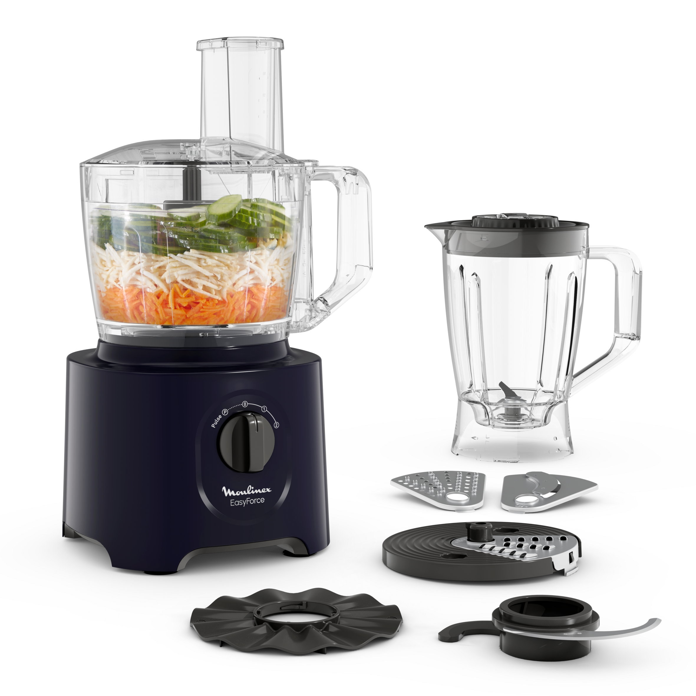 Easy Force, robot da cucina e frullatore, 6 accessori, 25 funzioni