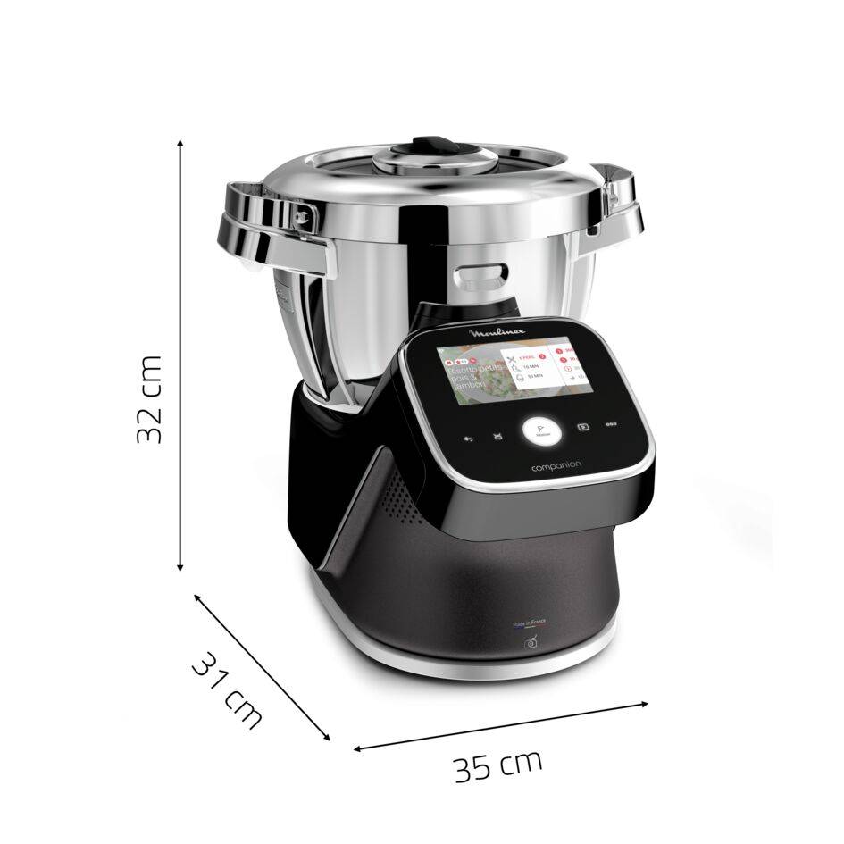 Robot da cucina multifunzione i-Companion Touch Pro (Black), Funzione Cottura, Capacità 3L, Schermo Touch, Bilancia Integrata, Kit Tritatutto