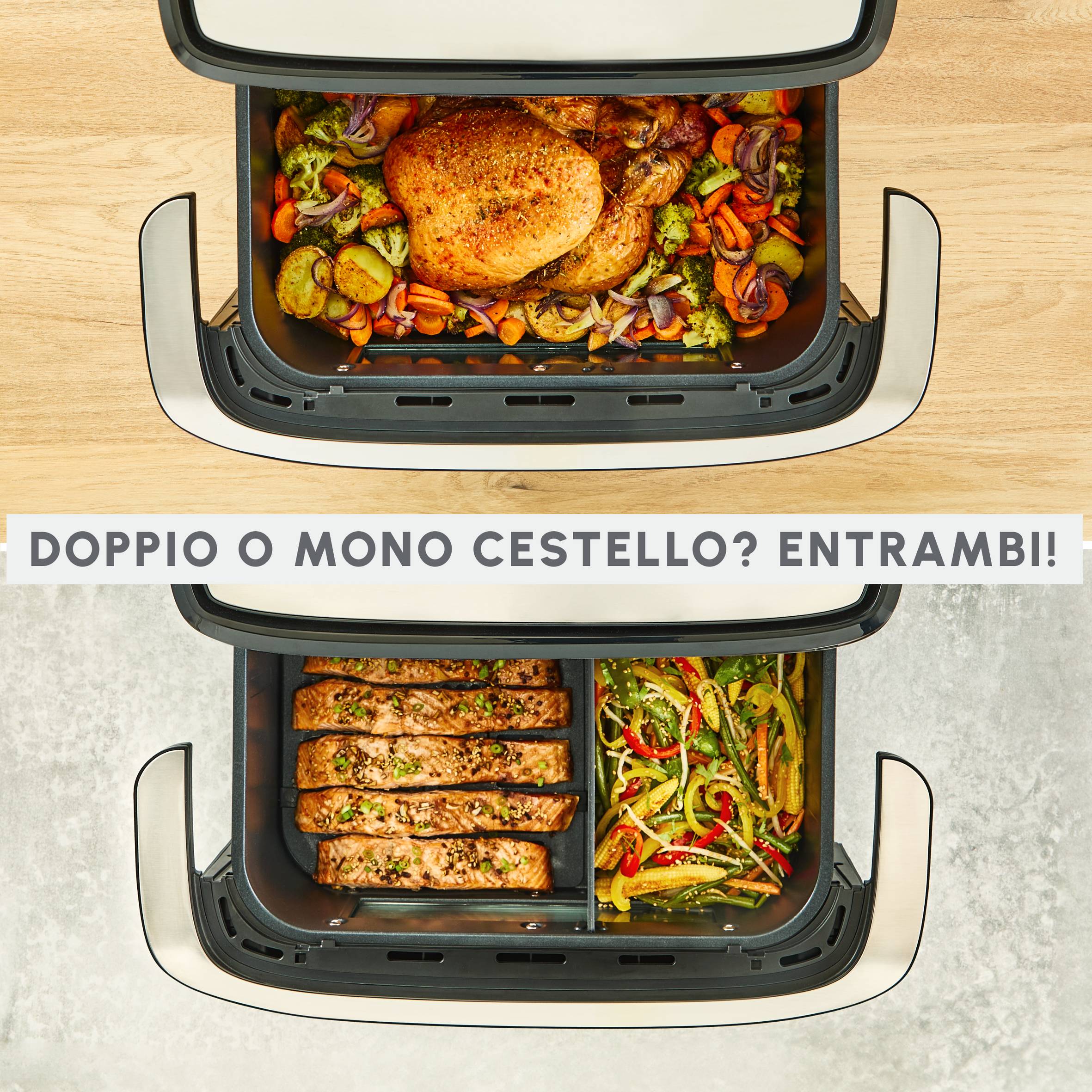 Dual Easy Fry Flex, Friggitrice ad Aria, Capacità 9L/2,5kg 