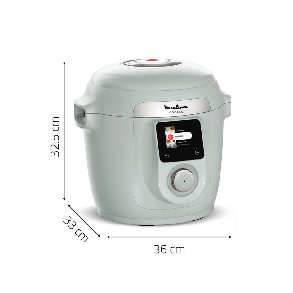 Cookeo Wi-Fi 10in1 Eucalyptus,  Multicooker a Pressione, Capacità 6L, 10 Modalità di Cottura, Cottura Veloce