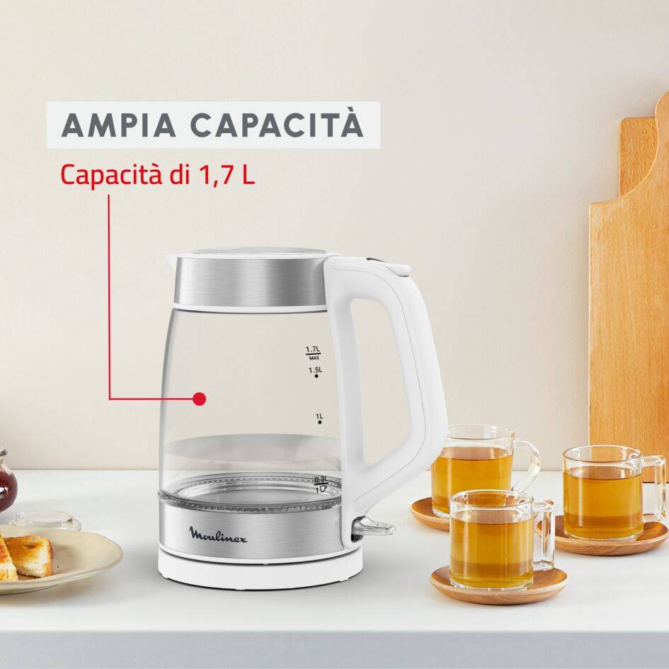 Bollitore elettrico in vetro