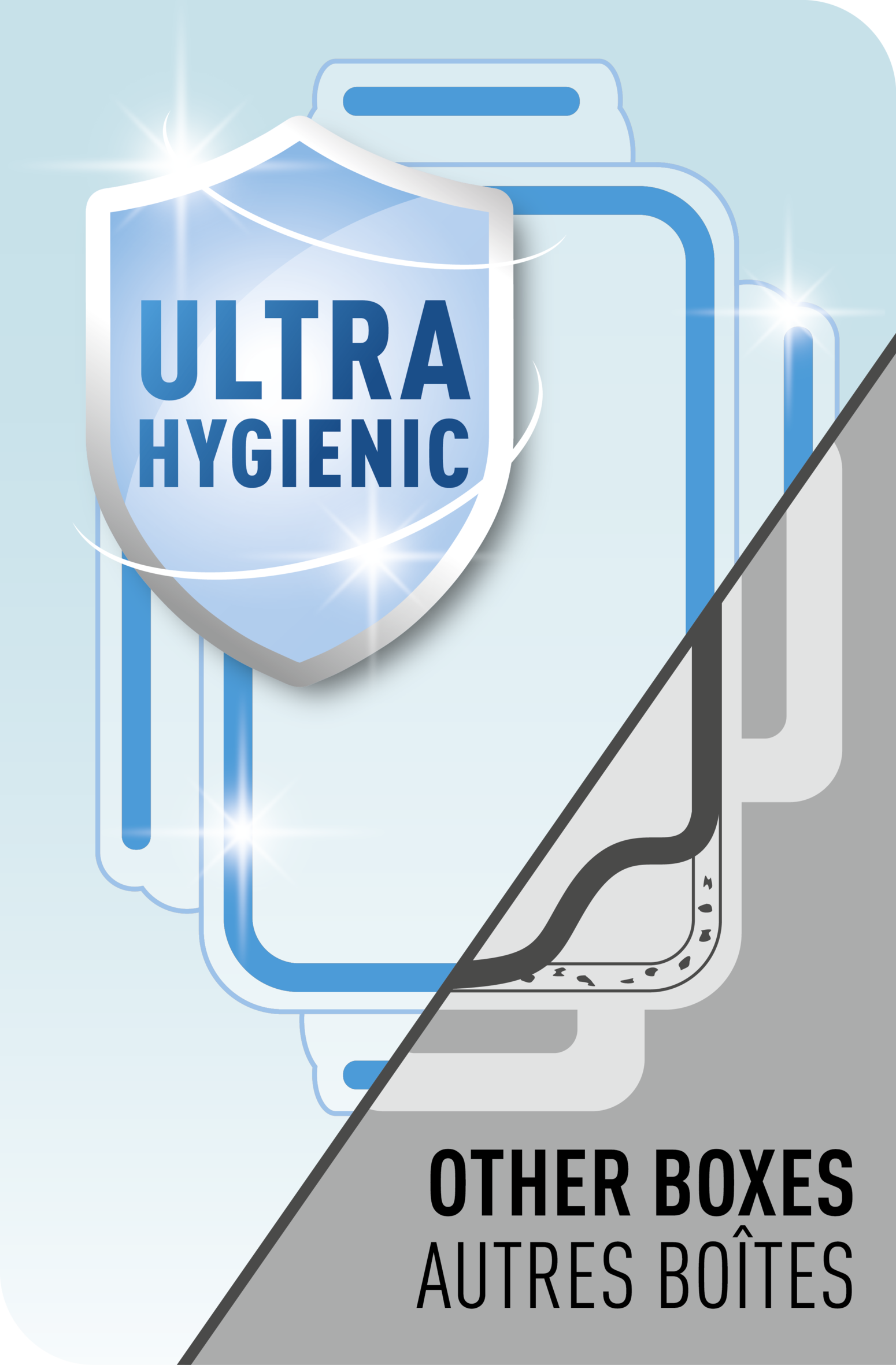 Set 5 Contenitori per Alimenti Masterseal Fresh 0,15L / 0,25L / 0,55L / 1L / 1,3L