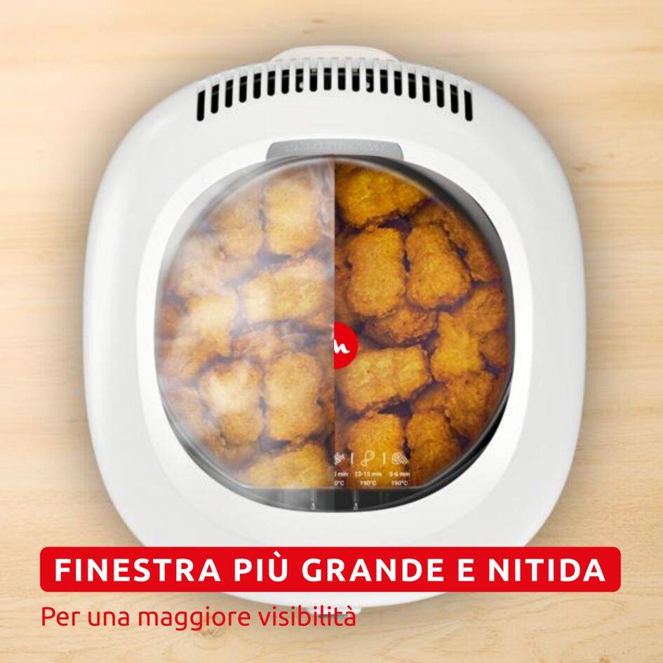 Filtra Vision, Friggitrice ad Olio, Finestra Extra-Large per una Migliore Visibilità