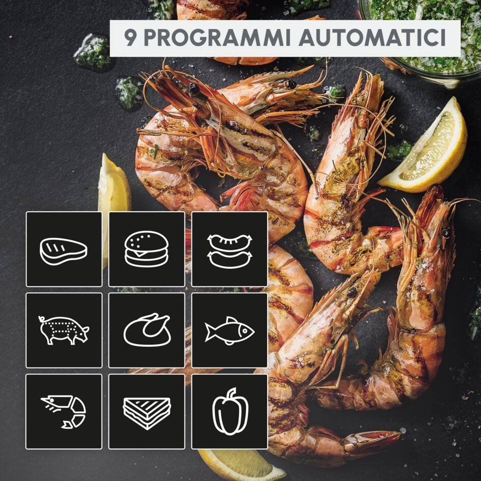 Griglia elettrica intelligente OptiGrill 4in1 + Accessorio pinza