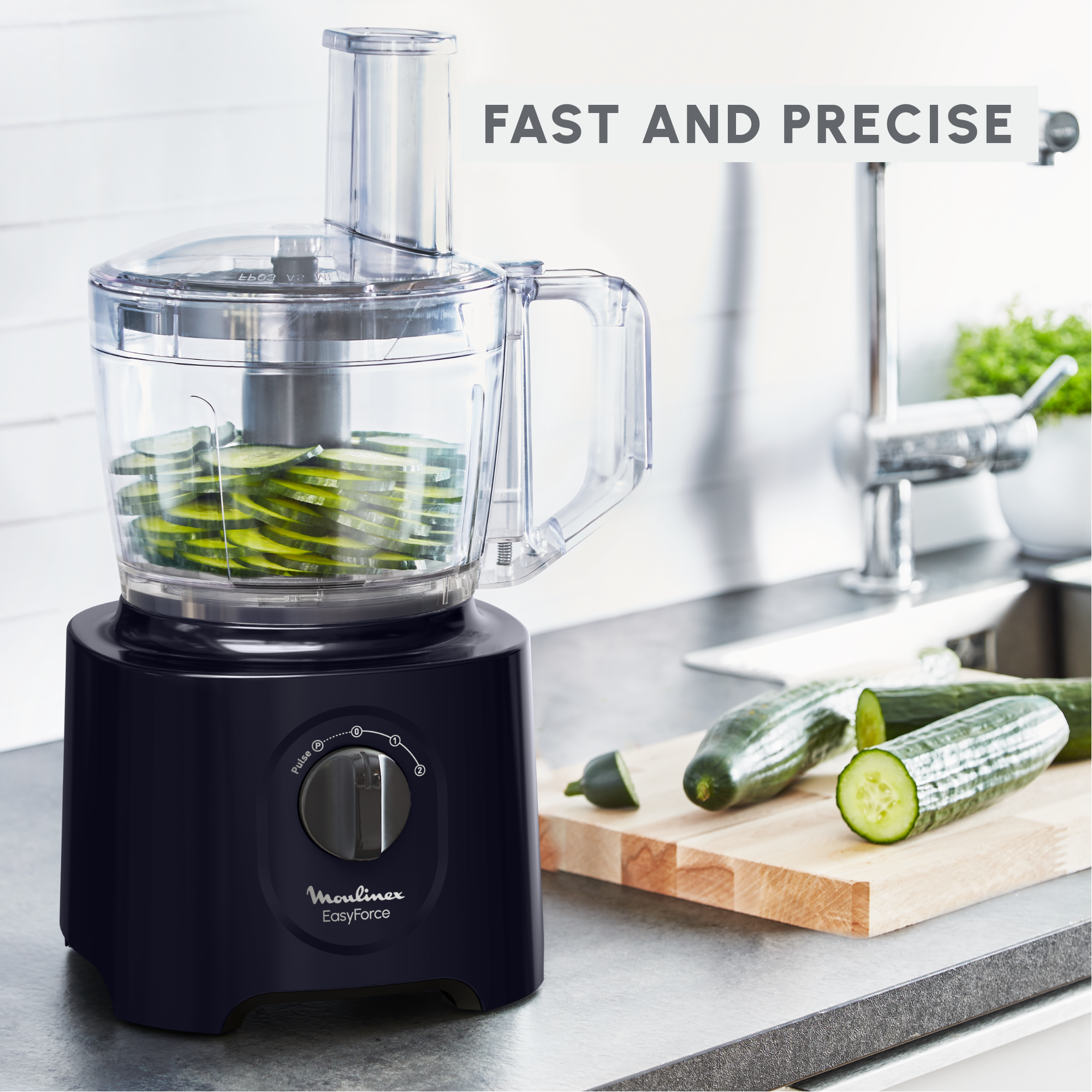 Easy Force, Food Processor, 4 Attachments, 15 Functions