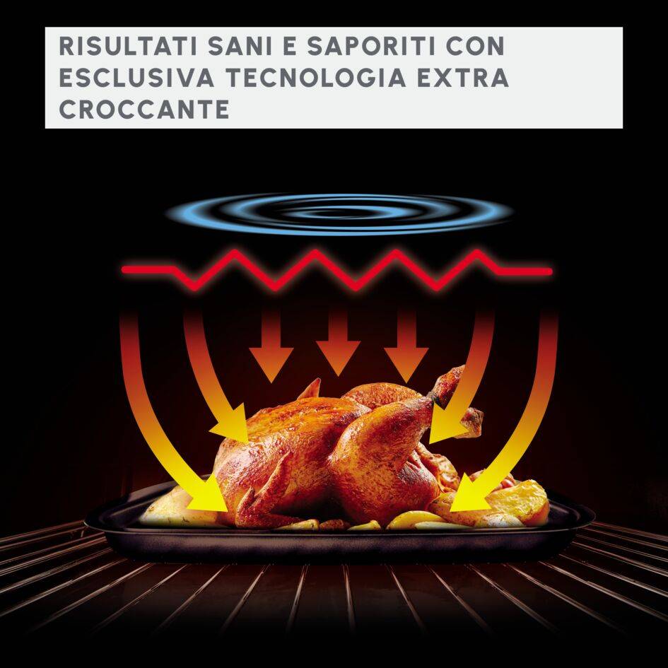 Easy Fry Air Fryer Oven, Friggitrici Ad Aria e Forno, Capacità 20L, 10 Funzioni di Cottura, Digitale