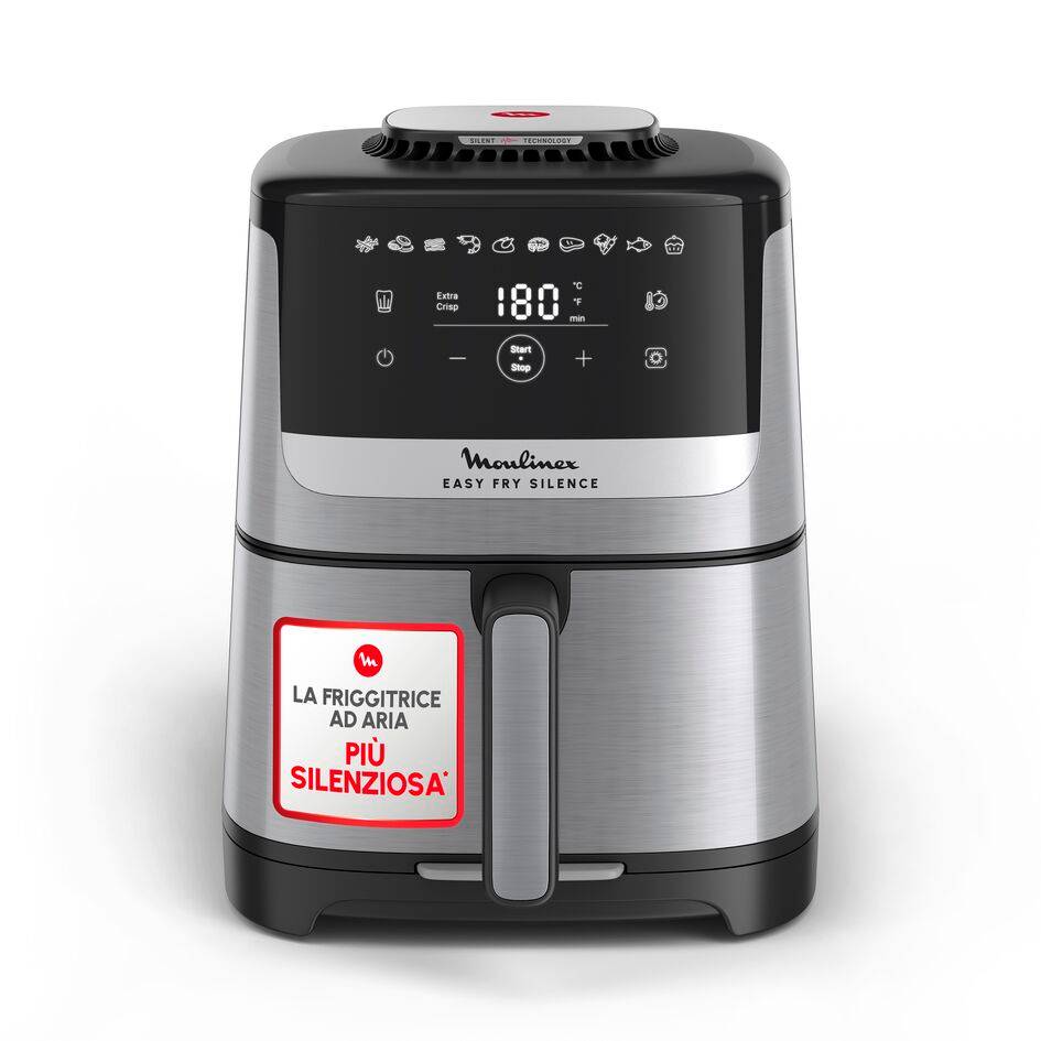 Easy Fry Silence, Friggitrice ad Aria 5L, Silent Technology, Easy Clean & Store System