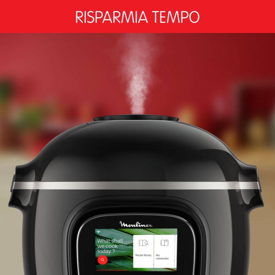 Cookeo Touch Wi-Fi, Multicooker a Pressione, Capacità 6L, 6 Modalità di Cottura, Schermo Touch, Cottura Veloce