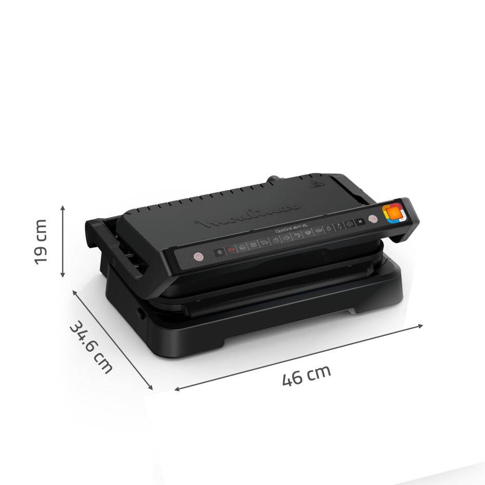 OptiGrill 4in1 XL, Griglia a Contatto Intelligente, Risultati Perfetti, Nessun Monitoraggio, 12 Programmi Automatici, 4 Funzioni di Cottura