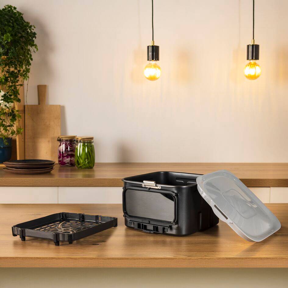 Set di conservazione Easy Fry Silence 7L Vision, cassetto extra, griglia e coperchio