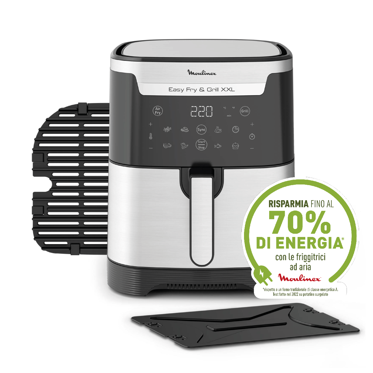 Friggitrice Ad Aria 4,5 Litri 200° Con Sistema Di Cottura Uniforme Inn - Foto 8