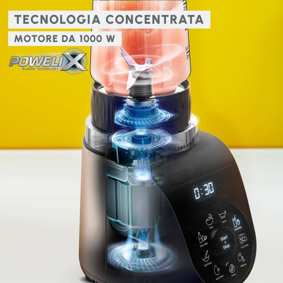 Blend Up, frullatore potente, 1000 W, 8 programmi automatici