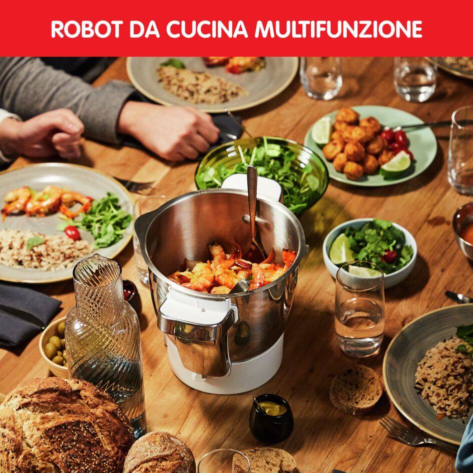 Robot da cucina multifunzione i-Companion Touch Pro (Black), Funzione Cottura, Capacità 3L, Schermo Touch, Bilancia Integrata, Kit Tritatutto