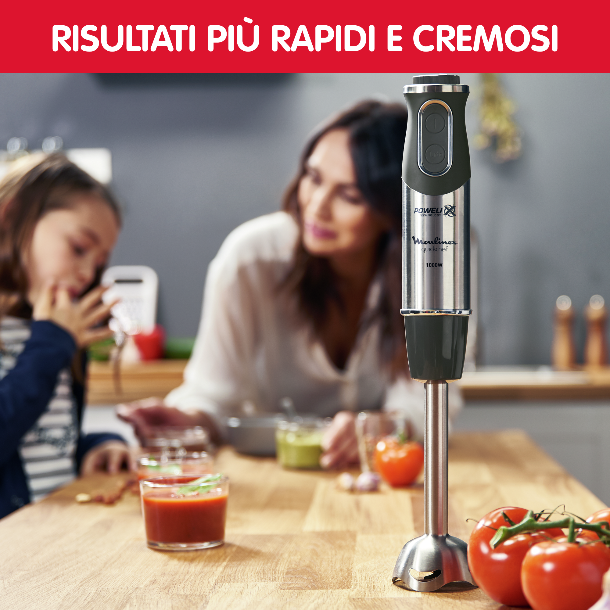 Mixer ad immersione Quickchef 3 in 1