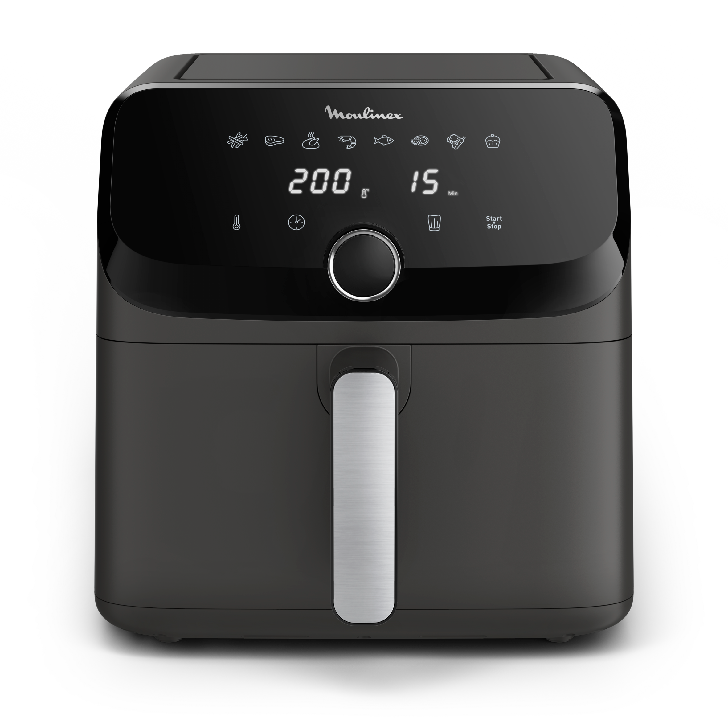  Easy Fry Mega, Friggitrice ad aria, Capacità Extra Large 7,5L/2kg, 8 programmi preimpostati, Coal Grey