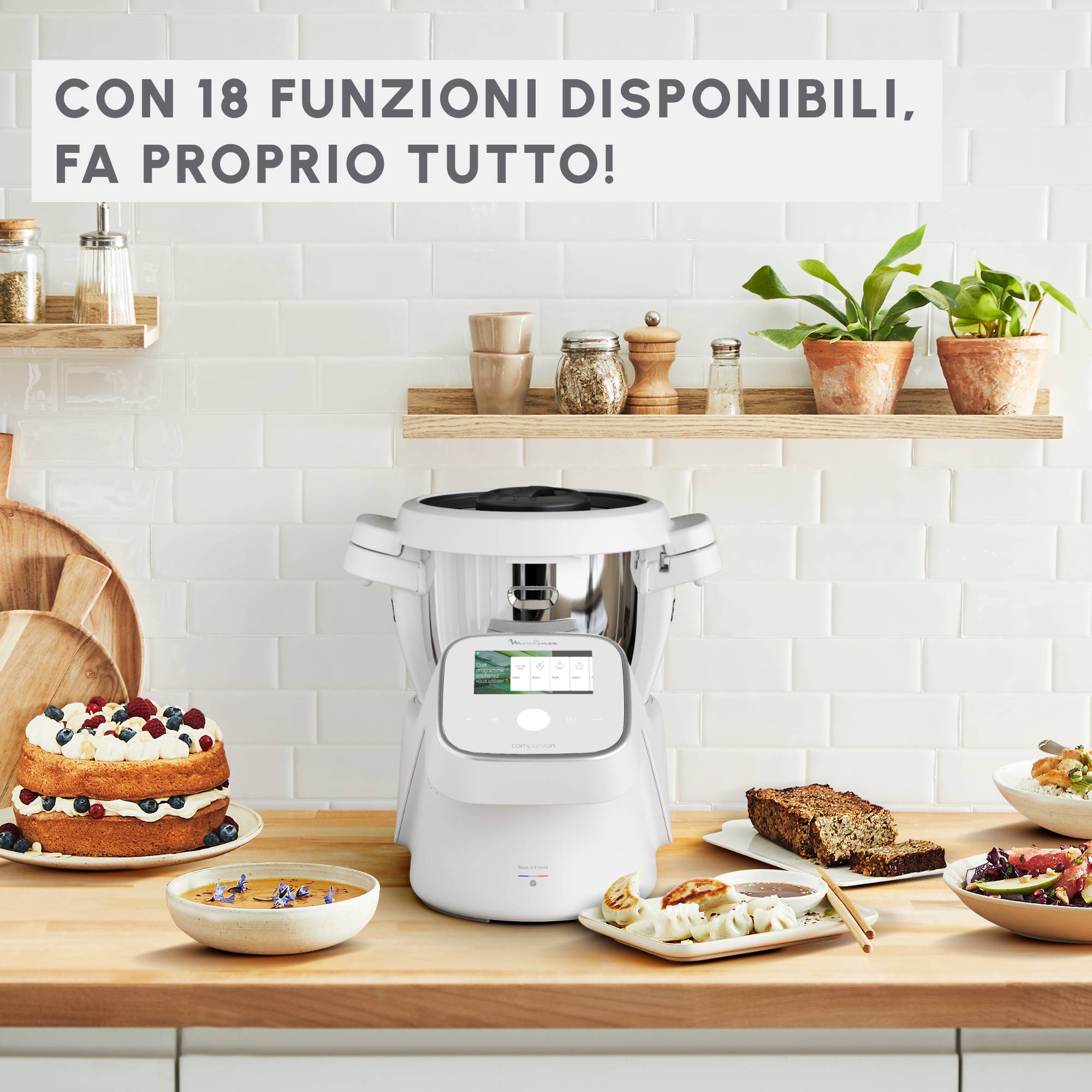 Robot da cucina multifunzione i-Companion Touch, Funzione Cottura, Capacità 3L, Schermo Touch