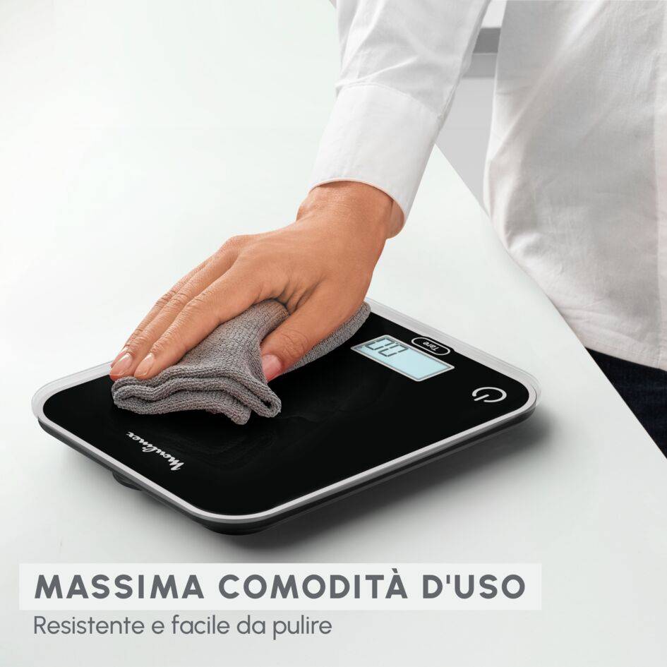 Optiss, Bilancia Da Cucina Digitale, Display di Facile Lettura Retroilluminato, Antigraffio