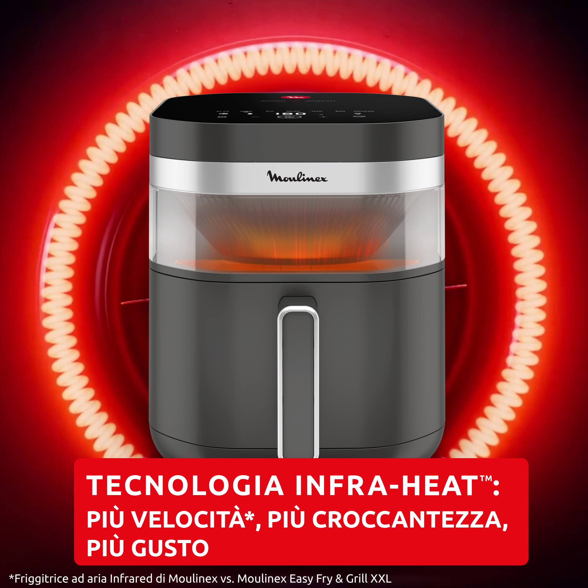 Easy Fry Infrared, Friggitrice ad Aria, Risultati Croccanti, Tecnologia Infra-Heat™