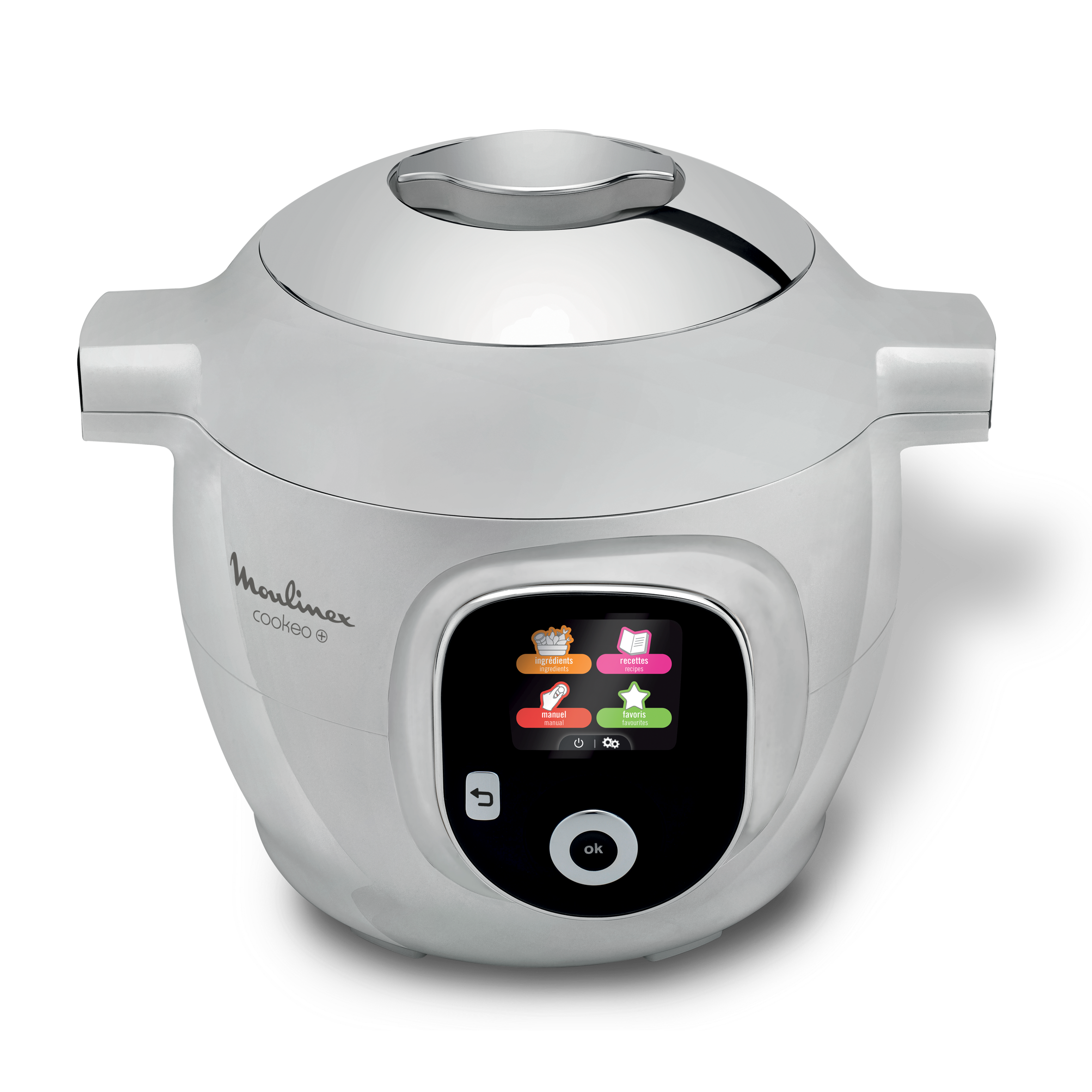 Cookeo+ Grey, Multicooker a Pressione, Capacità 6L, 6 Modalità di Cottura, 80 Ricette Integrate
