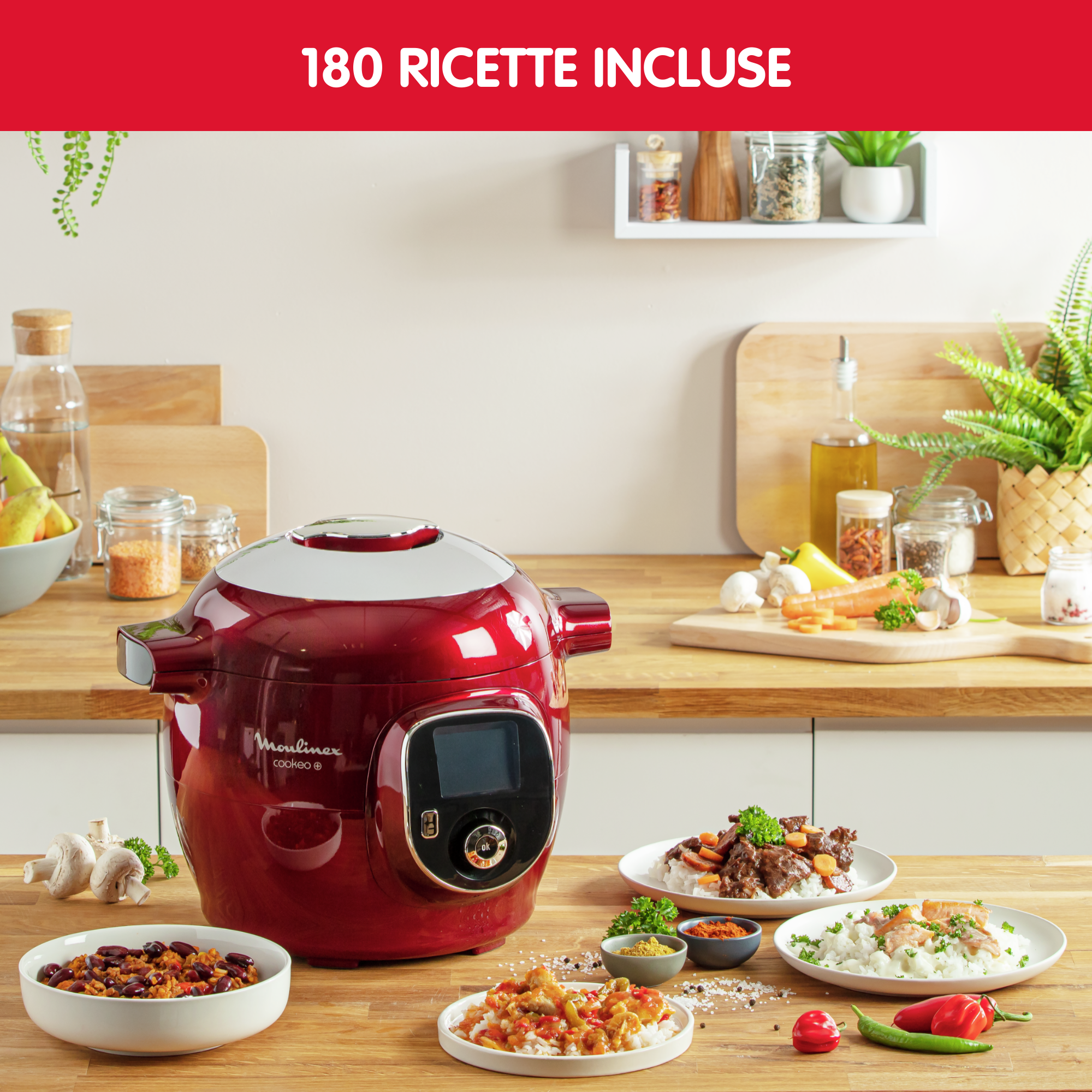 Multicooker Cookeo+ Red 6L