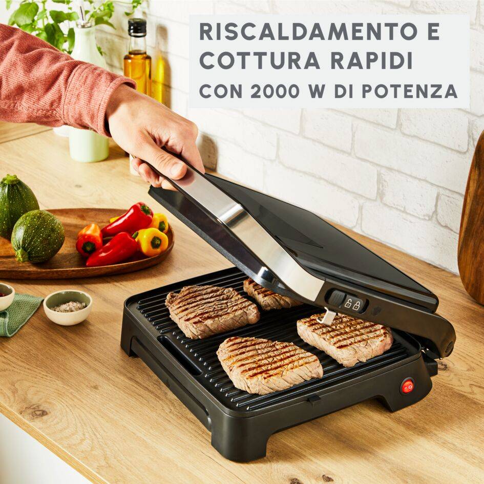 Inizio, Panini Maker & Grill, Riscaldamento Rapido, Piastre di Cottura Antiaderenti