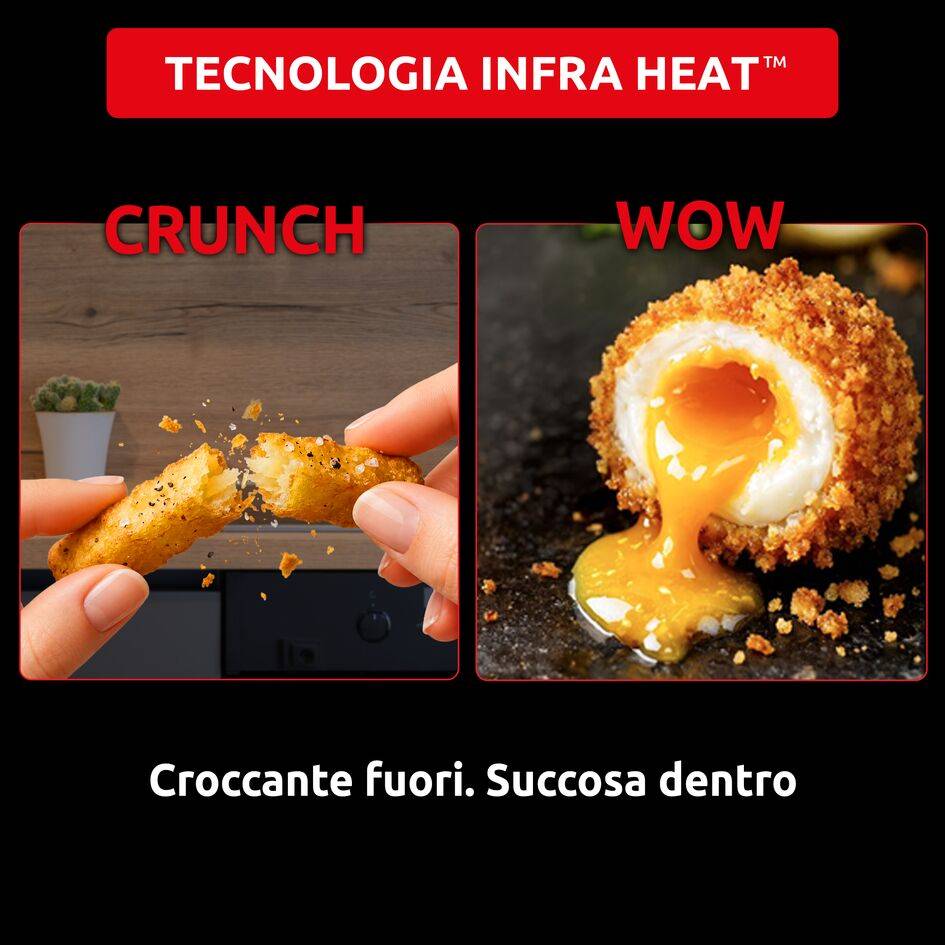 Moulinex Ever Fry XXL Surface, Friggitrice ad aria XXL, Doppia resistenza, Tecnologia Infra Heat