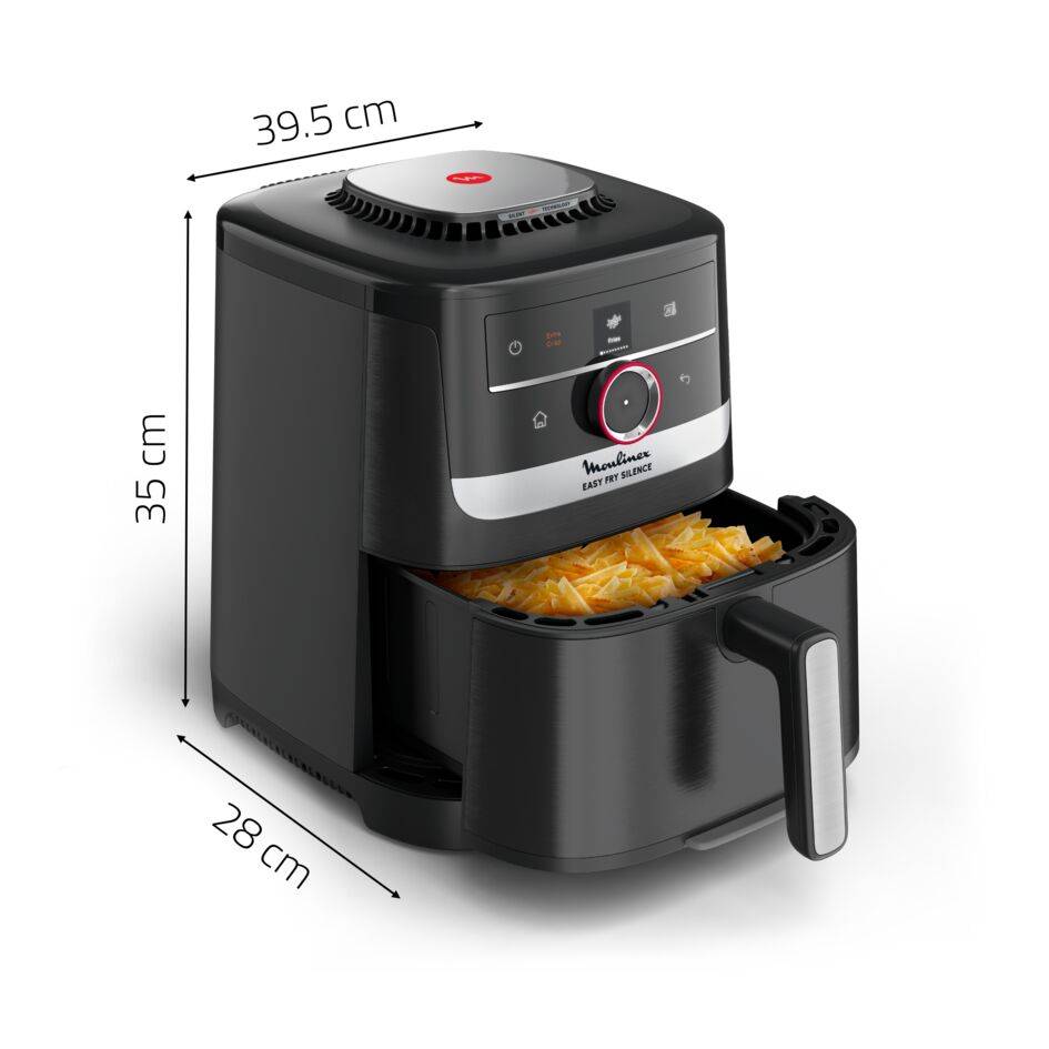 Easy Fry Smart & Silence, Friggitrice ad aria 5L, Silent Technology, Easy Clean & Store System