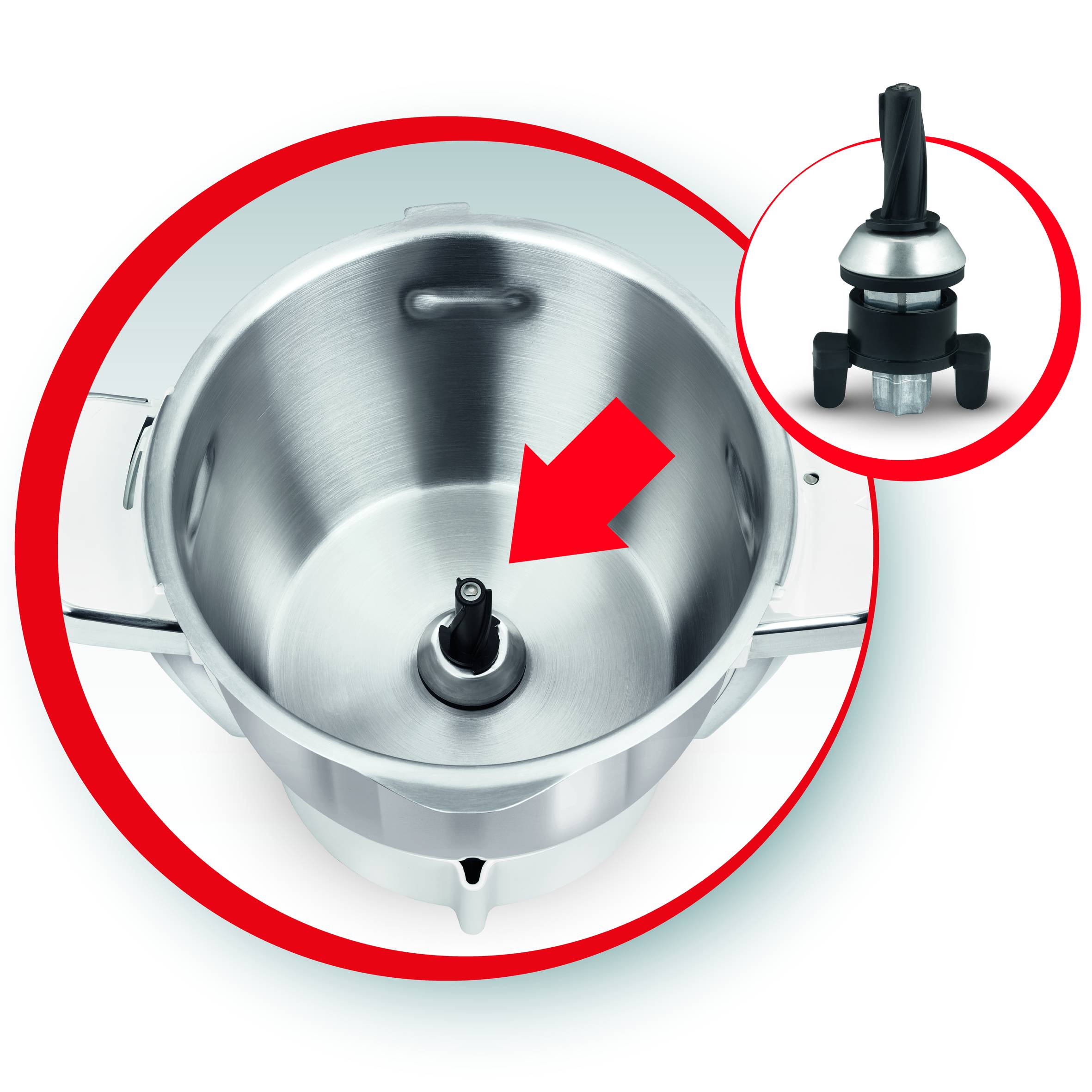 Recipiente + coperchio + perno portalame incluso  XF38CE10