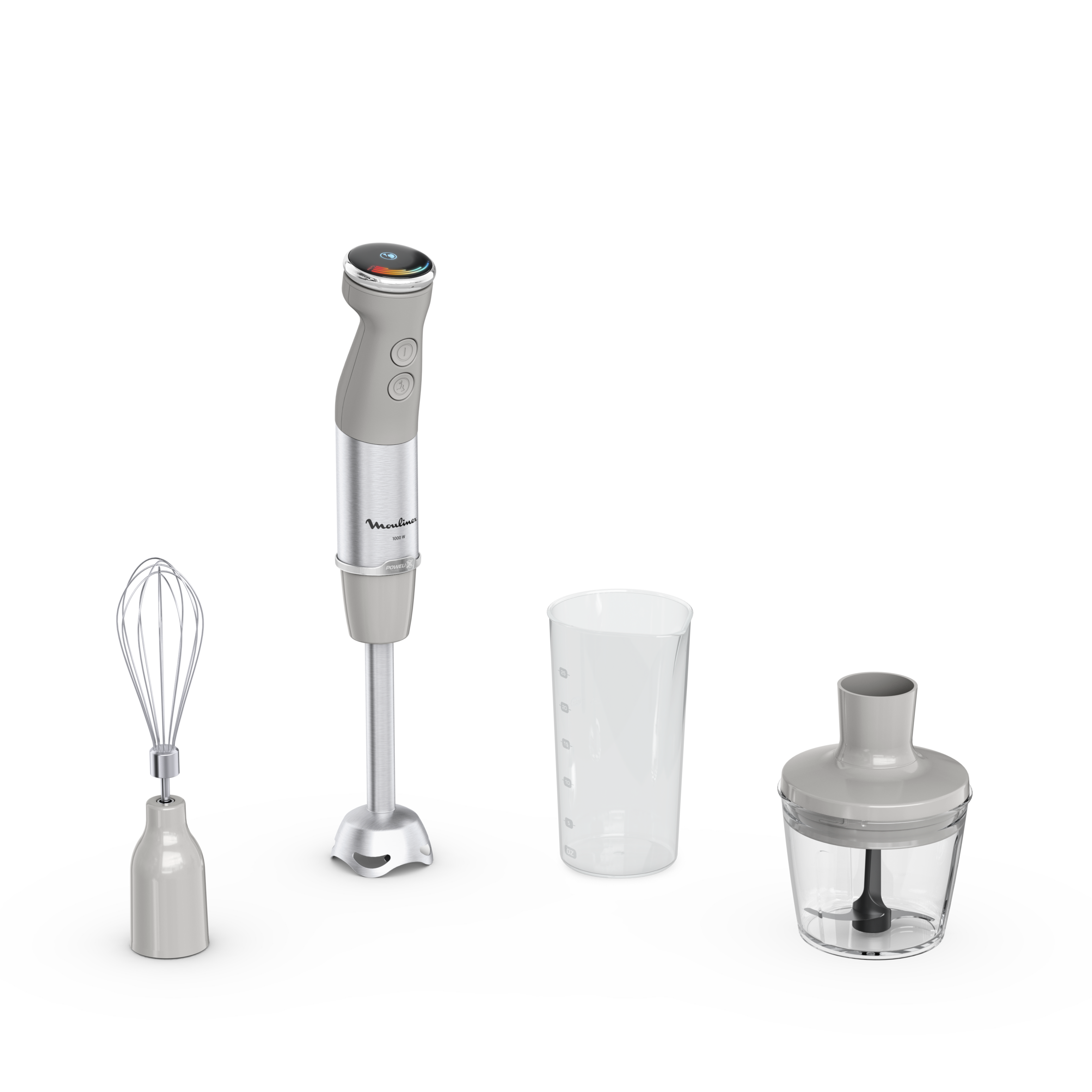 Moulinex Quickchef+, Frullatore a Immersione, Tecnologia con Lame Powelix per una Miscelazione Rapida