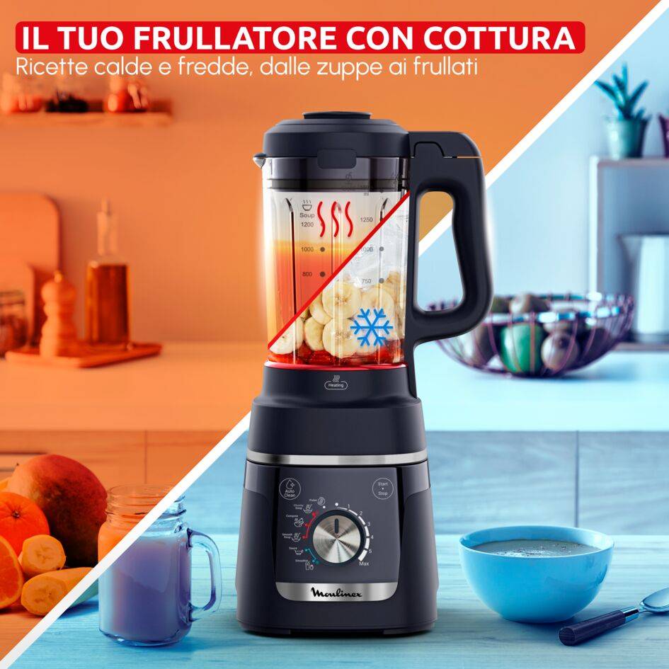 Blendforce Cook, Frullatore con cottura, 5 Programmi Automatici, 6 Velocità + Pulse