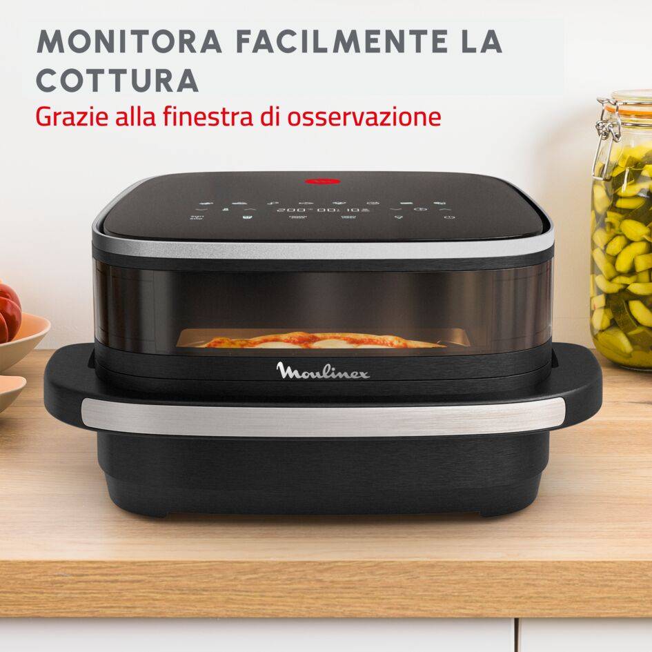 Easy Fry XL Surface, Friggitrice ad Aria, Grande Superficie di Cottura, Visore