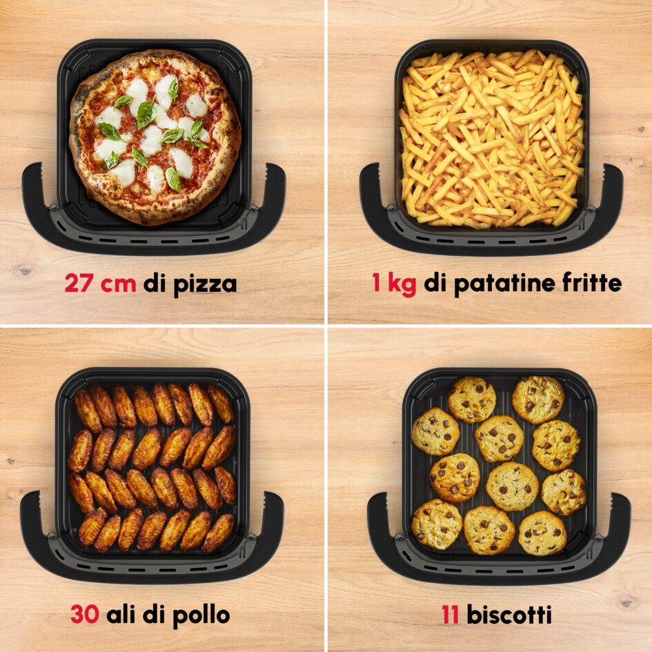 Easy Fry XL Surface, Friggitrice ad Aria, Grande Superficie di Cottura, Visore