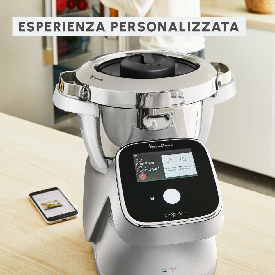 Robot da cucina multifunzione i-Companion Touch Pro (Silver), Funzione Cottura, Capacità 3L, Schermo Touch, Bilancia Integrata