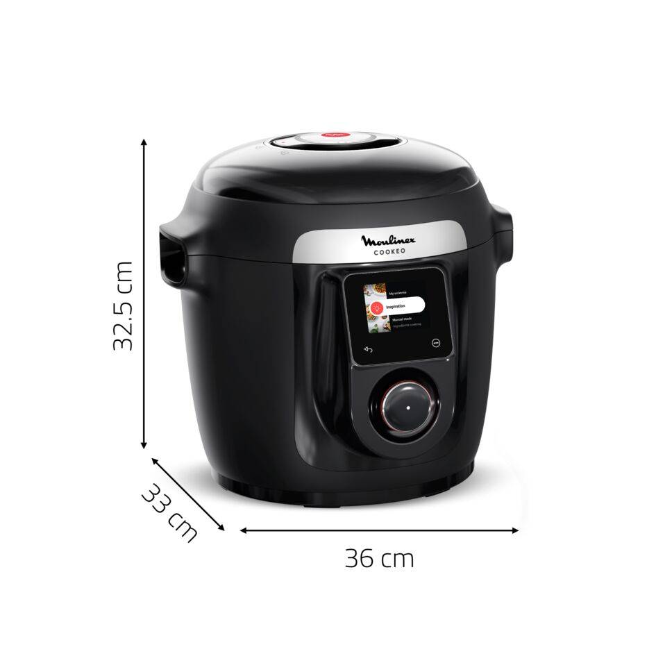 Cookeo Wi-Fi 10in1 Black,  Multicooker a Pressione, Capacità 6L, 10 Modalità di Cottura, Cottura Veloce